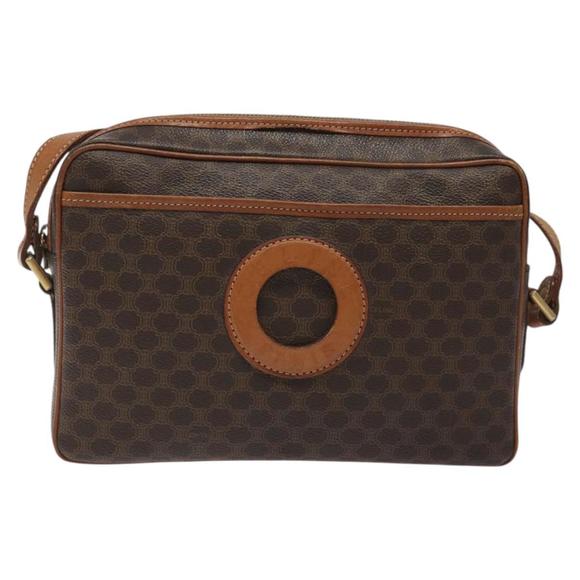 Céline Logo du cercle Brown Canvas shoulder - Picture 1 of 10